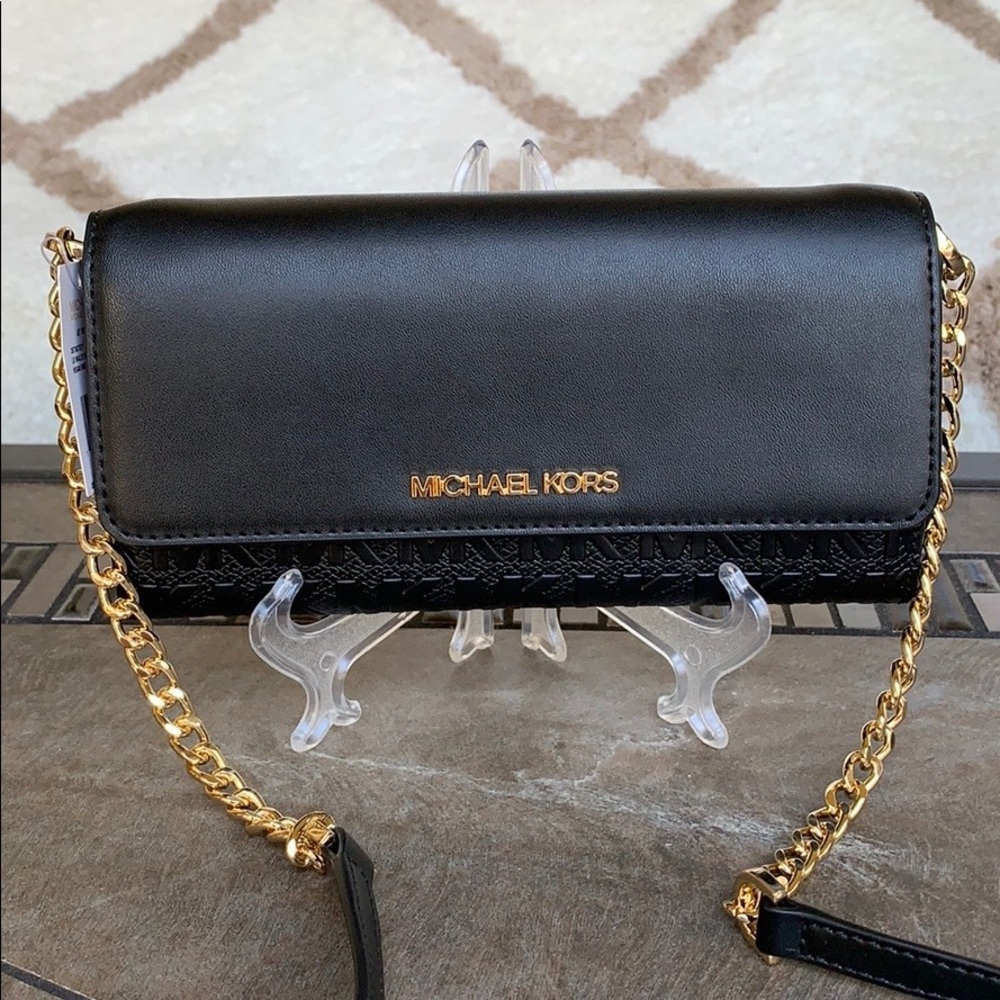 MICHAEL KORS JET SET ITEM LG WALLET ON A CHAIN - Picture 1 of 16